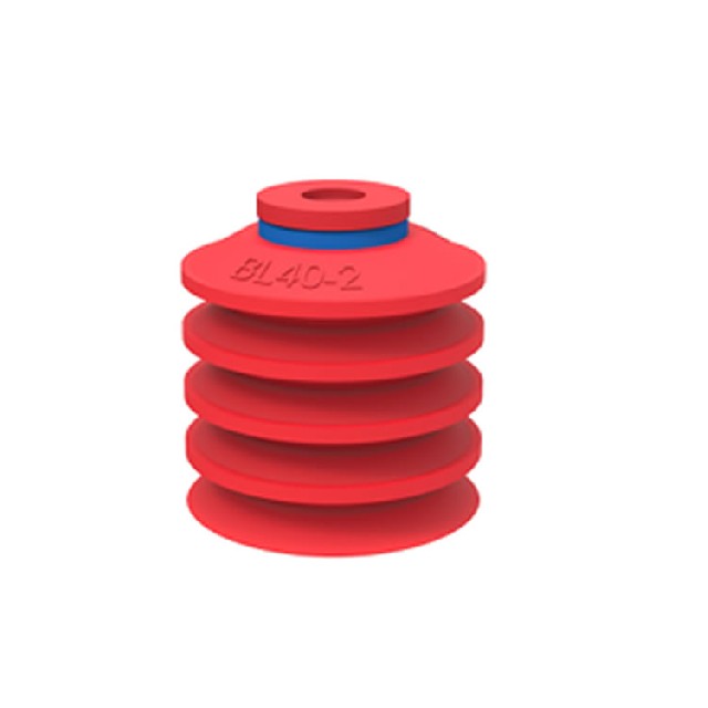 瑞典进口PIAB BL40-2型 红色波纹硅胶吸盘